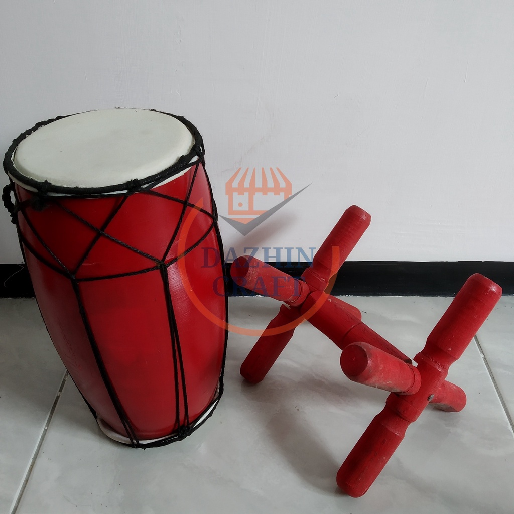 Alat Musik Kendang Jawa 3 Ukuran Tinggi , 25 cm dan 30 cm, Untuk Mainan Anak