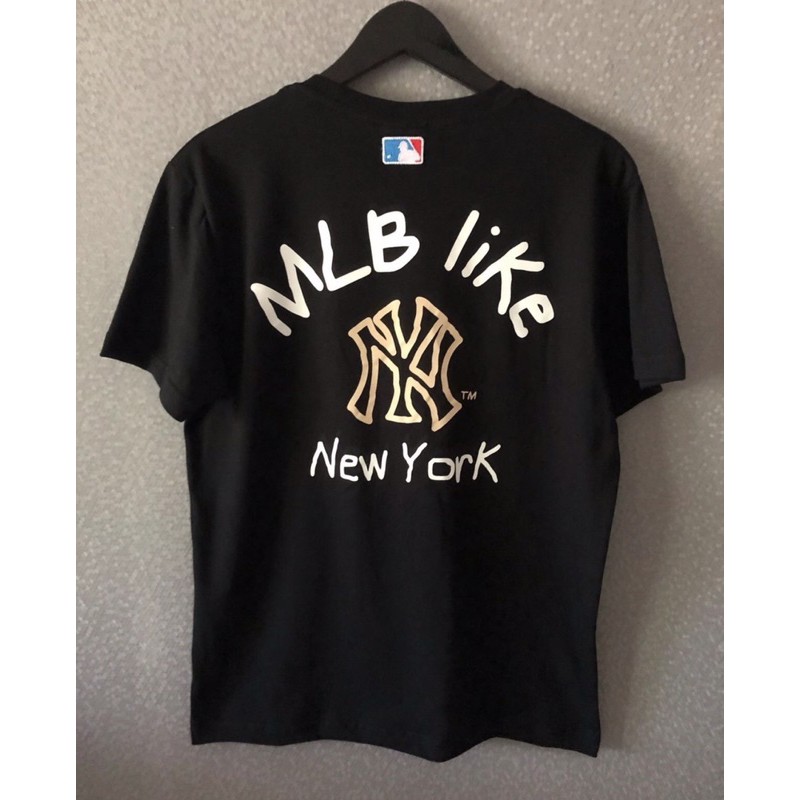 BAJU KAOS NY MLB HITAM PRIA DAN WANITA