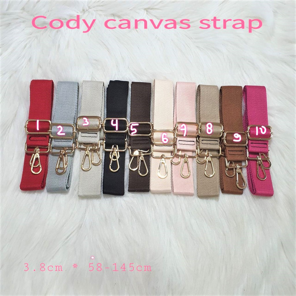 bagstrap canvas adjustable tali tas fashion panjang selempang strap tas cody