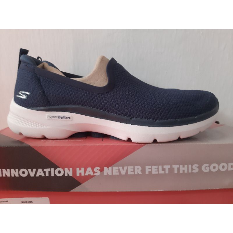 Sepatu Wanita Skechers GOwalk 6 Clear Virtue Womens Navy 124505NVY 100% Original