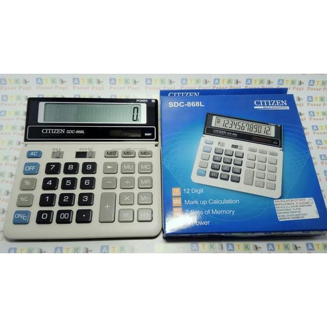 

kalkulator citizen SDC -868 L putih original asli