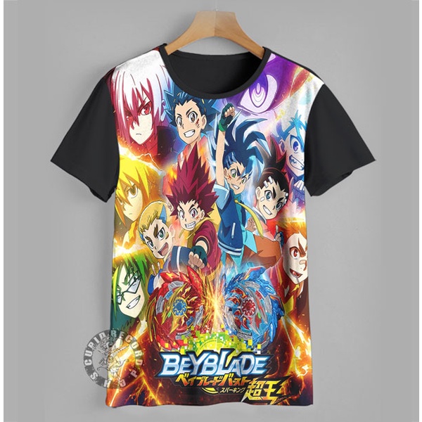 Kaos Anak Baju Anak Anime 3D Beyblade Burst Turbo Umur 1-12