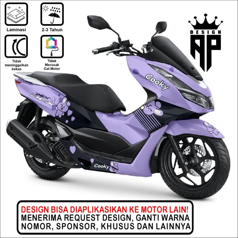 decal sticker nmax full body pcx dekal stiker all new atau lama free design garis elegan cooky bts t