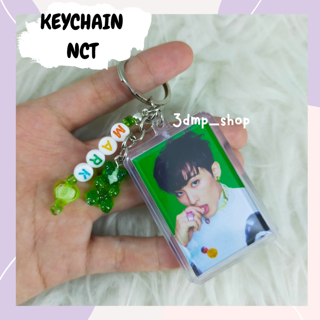 Gantungan kunci nama akrilik keychain nct