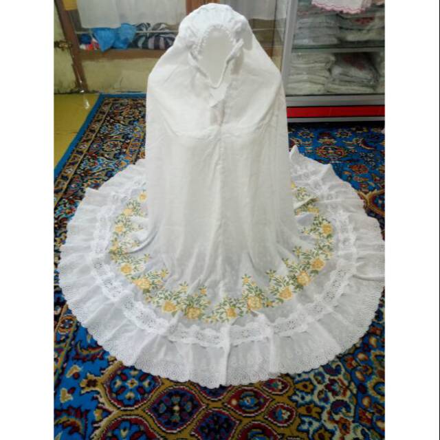Mukena Bordir Padang Premium katun paris