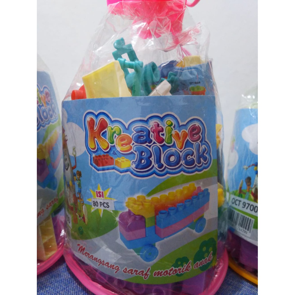 Kreative Block Blok OCT 9700 80 Pcs Lego pintar merangsang kecerdasan anak murah toys pedurungan sem