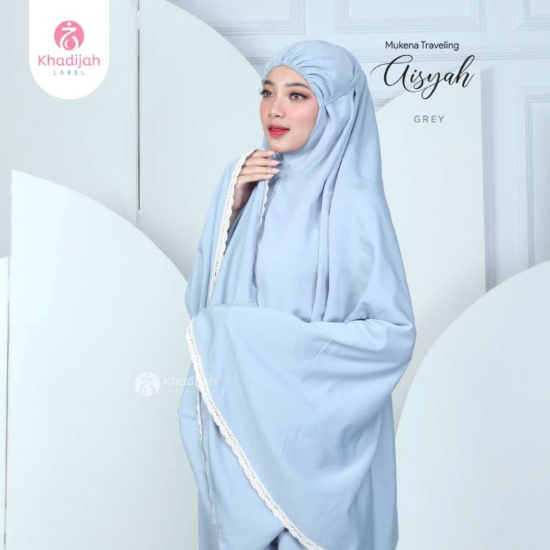 Mukena Travel Aisyah -Khadijah Paket : Mukena Set (Atasan  Bawahan), & Bonus Tas