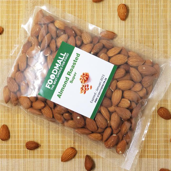 

Big Sale almond roasted 500 gr / almond panggang utuh / kacang almond Big Sale
