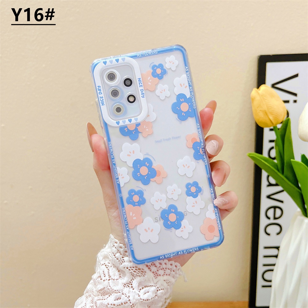 Casing TPU OPPO A16 A95 A55 A76 A96 A15 A54 A15S A74 A5S A12 A7 A3S A31 A37 A53 A92 A52 F11 Reno 7 6 5F 4F Motif Bunga