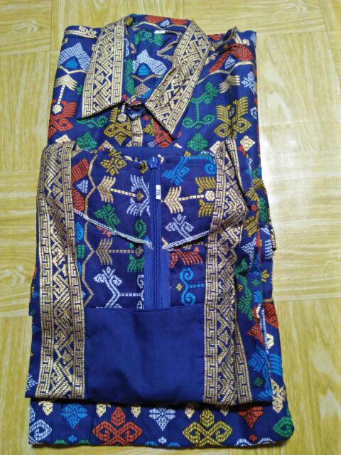 Sarimbit Couple Batik Rok N Blus Wanita Mentari Prodo Pendek Biru