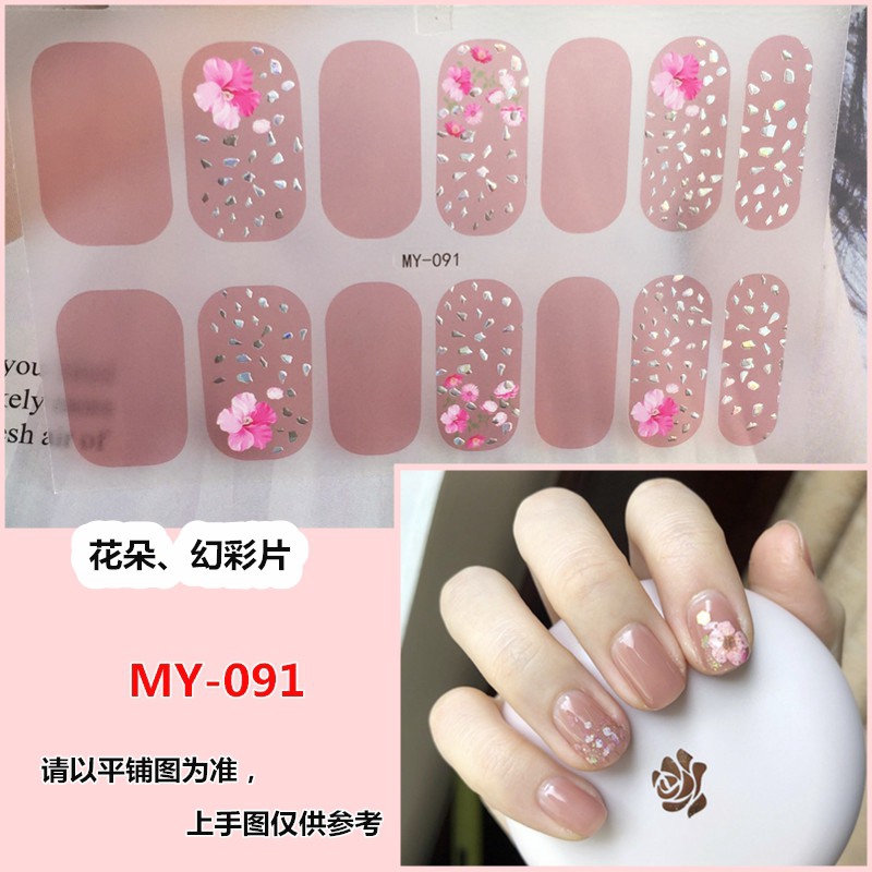 MY091-140 Stiker Kuku 3D Model Diamond Warna Gradasi untuk Nail Art