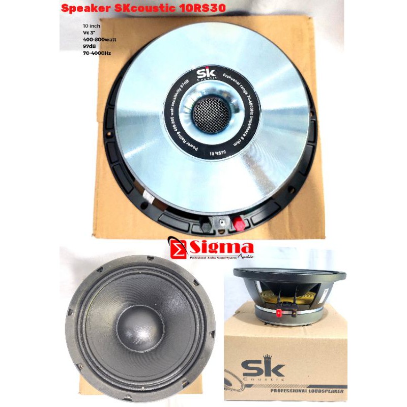 Speaker komponen 10 inch SK Coustic 10 RS30 vc 3 Inch 800 watt