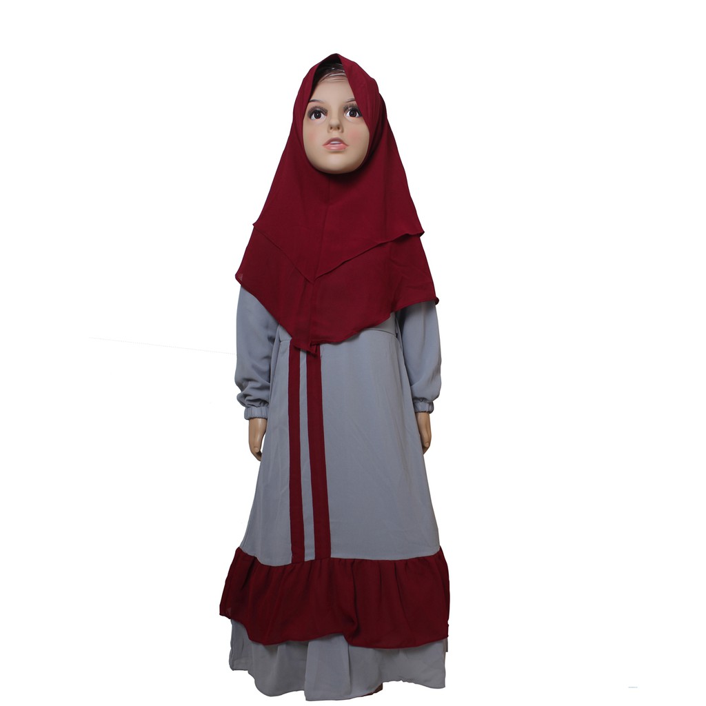 Hijab Risti/ Fashion Anak Muslim Terbaru/ Gamis Anak Murah/Baju Anak Dapat Hijab/ Baju Harian Anak