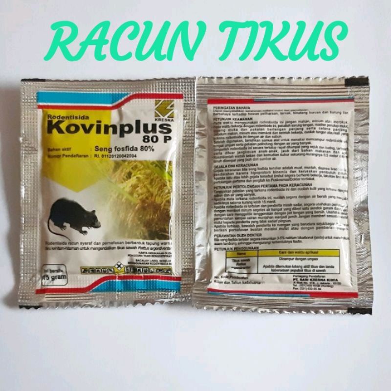 racun tikus murah covin plus kemasan 15 gram