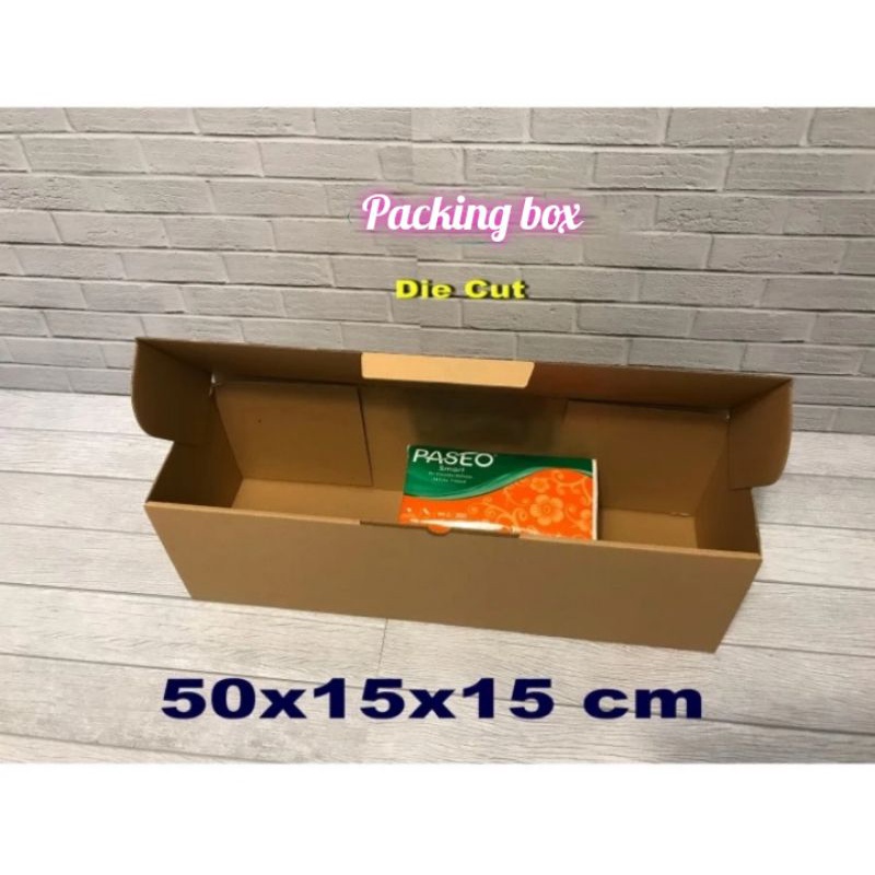 

Kardus uk.50x15x15 cm box/karton die cut untuk packing dll