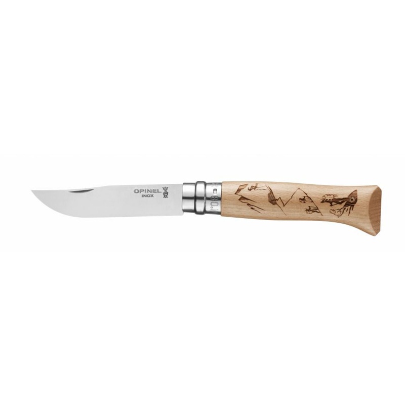 Opinel Folding Knife No 8 Hiking Series Original Pisau Lipat Made In France Shopee Indonesia