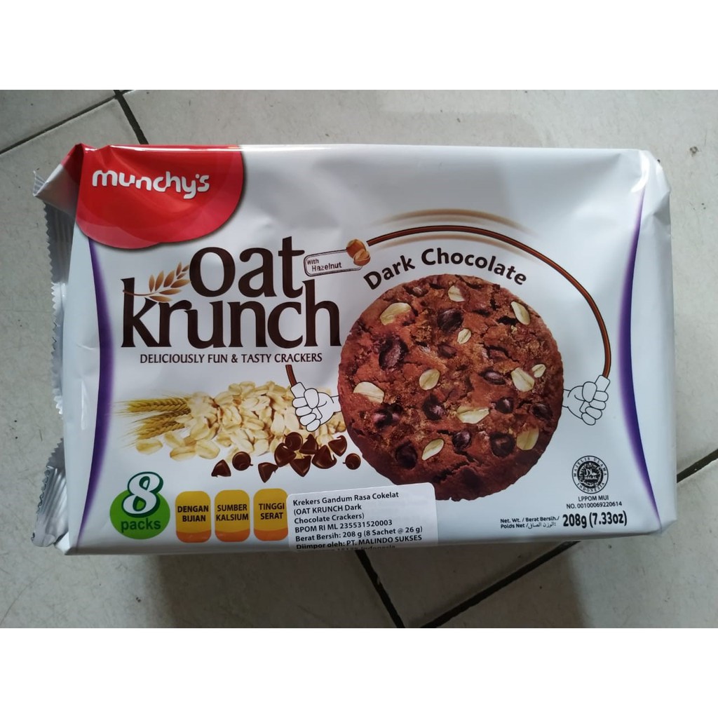 OAT KRUNCH DARK CHOCOLATE MUNCHY'S 208 GRAM