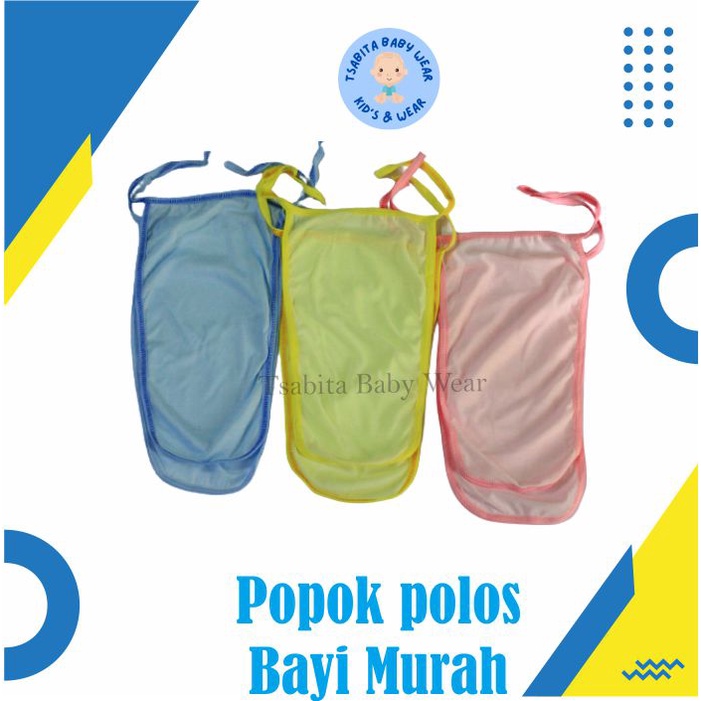 1 Lusin Popok kain Tali Bayi Popok Kain Bayi Warna Polos