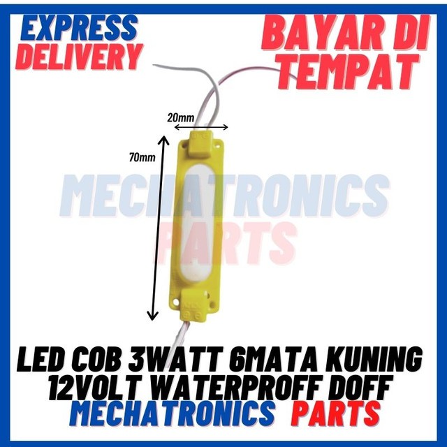 [DSP-9310] LED COB 3WATT 6MATA KUNING 12VOLT WATERPROFF VARIASI KOLONG MOBIL MOTOR DOFF