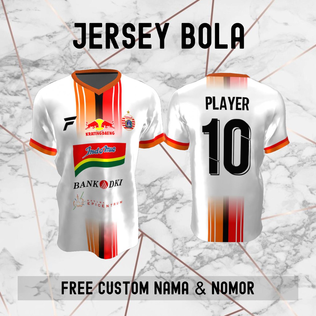 Jual Jersey Persija Jakarta Klub Bola Baju Kaos Custom Nama Dan Nomor ...