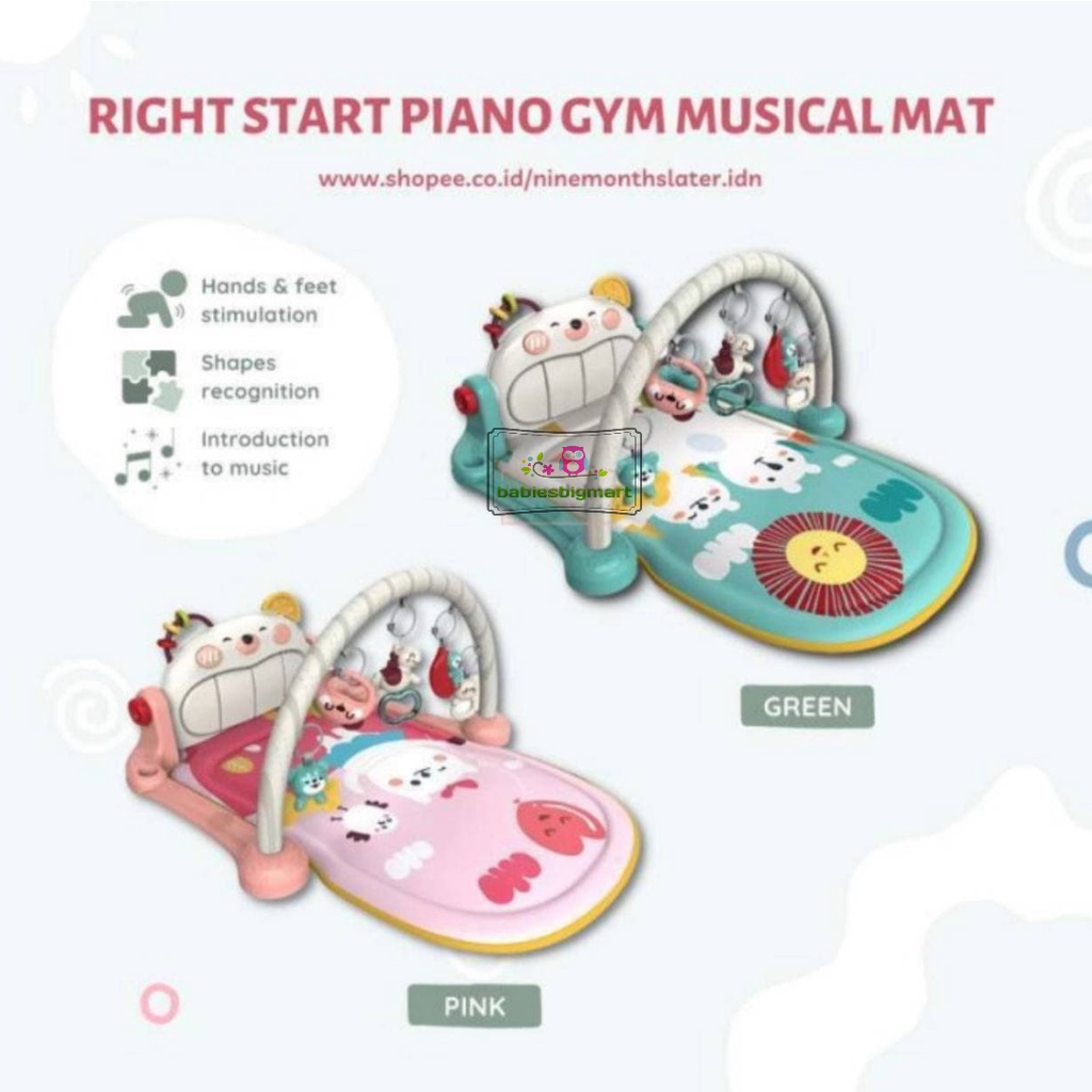 Playgym Spacebaby SB 8013 8017 Rightstart 37443 Double Side Piano Musical Gym Alas Main Bayi Karpet