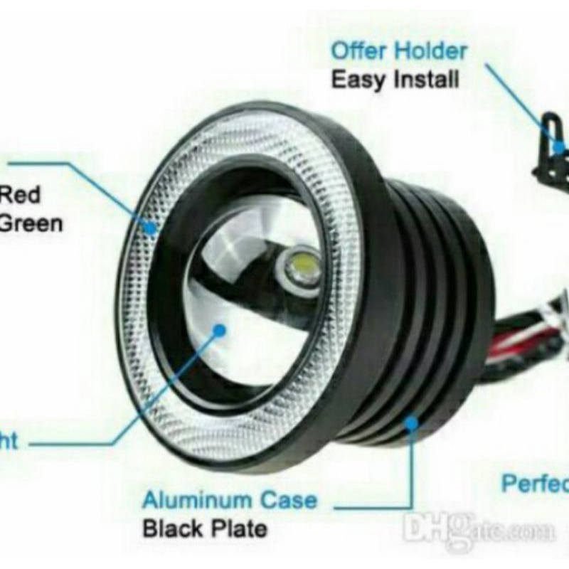 Lampu Led Mobil Raize Foglamp Angel Eyes 89MM