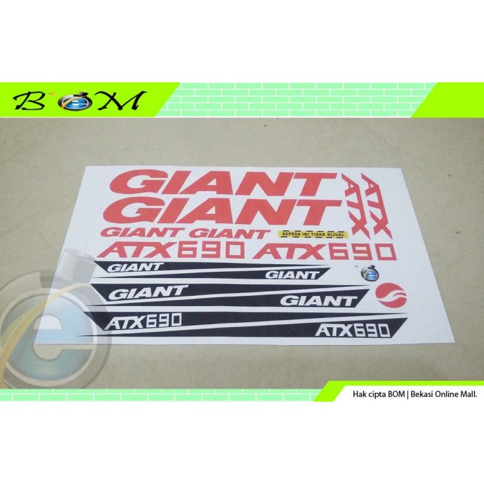 striping stiker decal transparan sepeda giant atx690 fullset merah htm