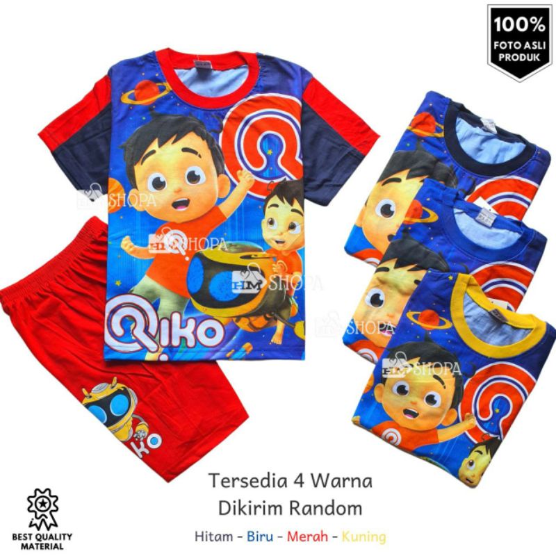 Baju Setelan Baju Setelan Anak Riko The Series Fullprint Premium Kaos anak laki laki Umur 2-10 th