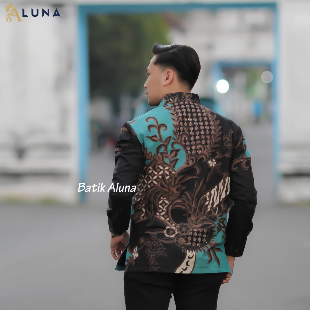 KEMEJA BATIK PRIA PREMIUM LENGAN PANJANG REGULAR KANTOR BATIK ALUNA PCW 076