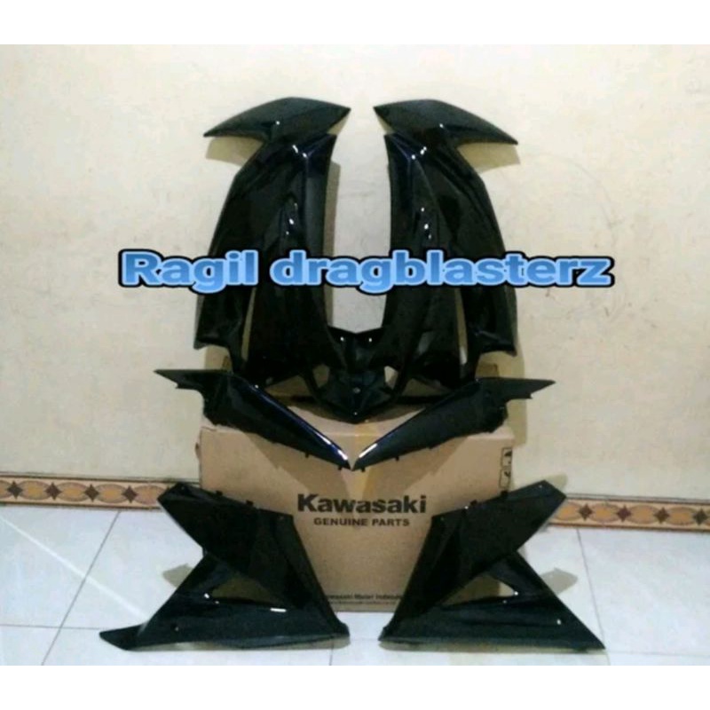 Full cover body set new ninja rr hitam polos original Kawasaki