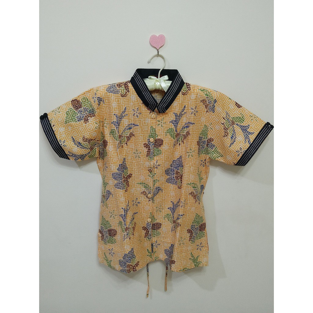 Kemeja Batik Wanita/Baju Batik/Atasan - Blouse Kerah Shanghai B3025