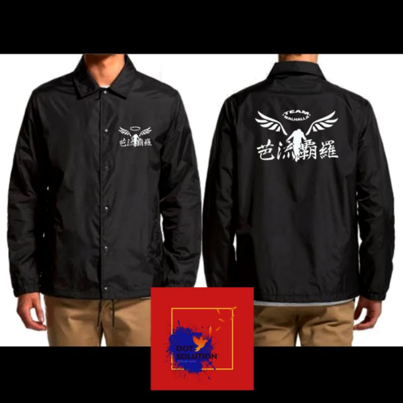 JAKET COACH ANAK DAN DEWASA ANIME TOKYO REVENGER VALLHALA GENG BAHAN SOFT PARASUT