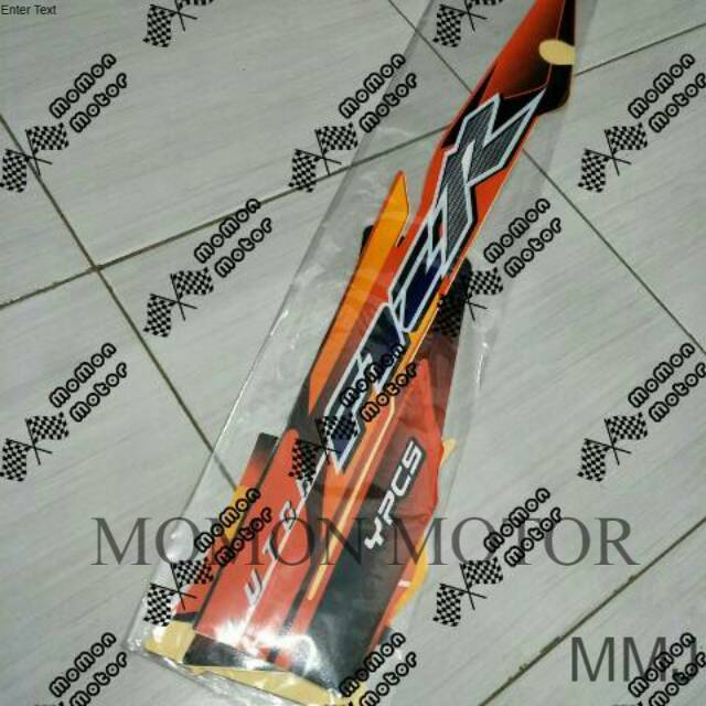 Sticker Striping yamaha F1zr hitam Orange