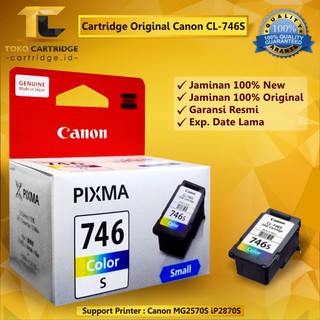 Cartridge Tinta Canon CL 746s Color Original Loosepack Catridge CL746 Small CL746s 746small 745 s