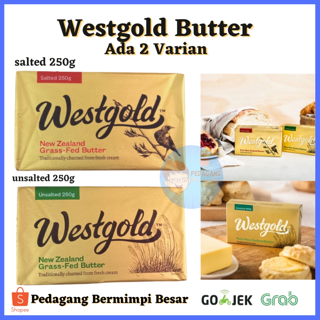Westgold Butter 250g Ada 2 Varian/  Butter/ Mentega