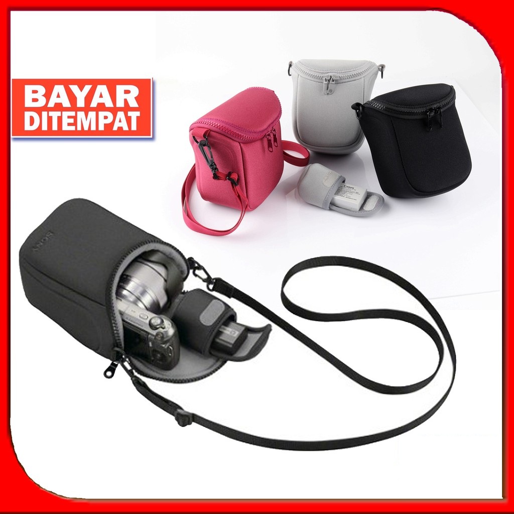 Jual tas kamera mini kecil Mirrorless Eos dan Sony FREE 1 TAS KECIL