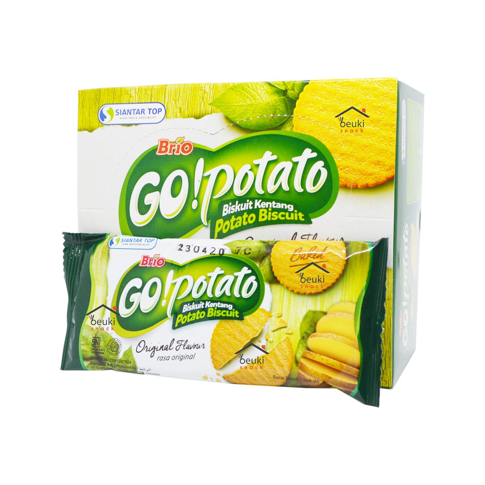 

Brio GO! Potato Biskuit Kentang Asli Rasa Original Renyah Harga Grosir Lebih Murah - 12pcs x 20gr