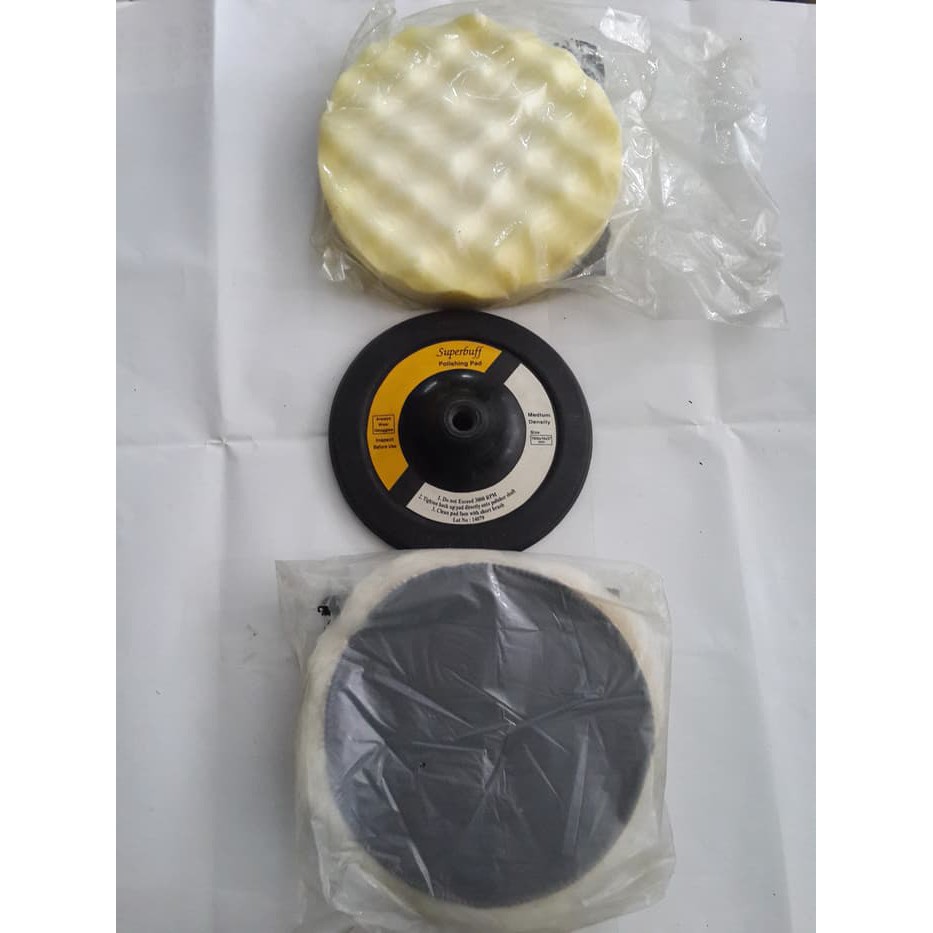 Polisher Pad Set / Polishing Pad / Wool Poles / Pad Mesin Poles