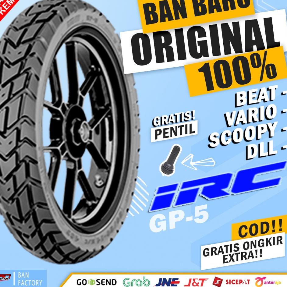 Ban Motor IRC GP5 Ring 14 Tubeless Ban Tubles Depan Belakang Motor Matic Beat Vario Scoopy PCX AEROX Ring 14 Tubles Stock Banyak IHQ