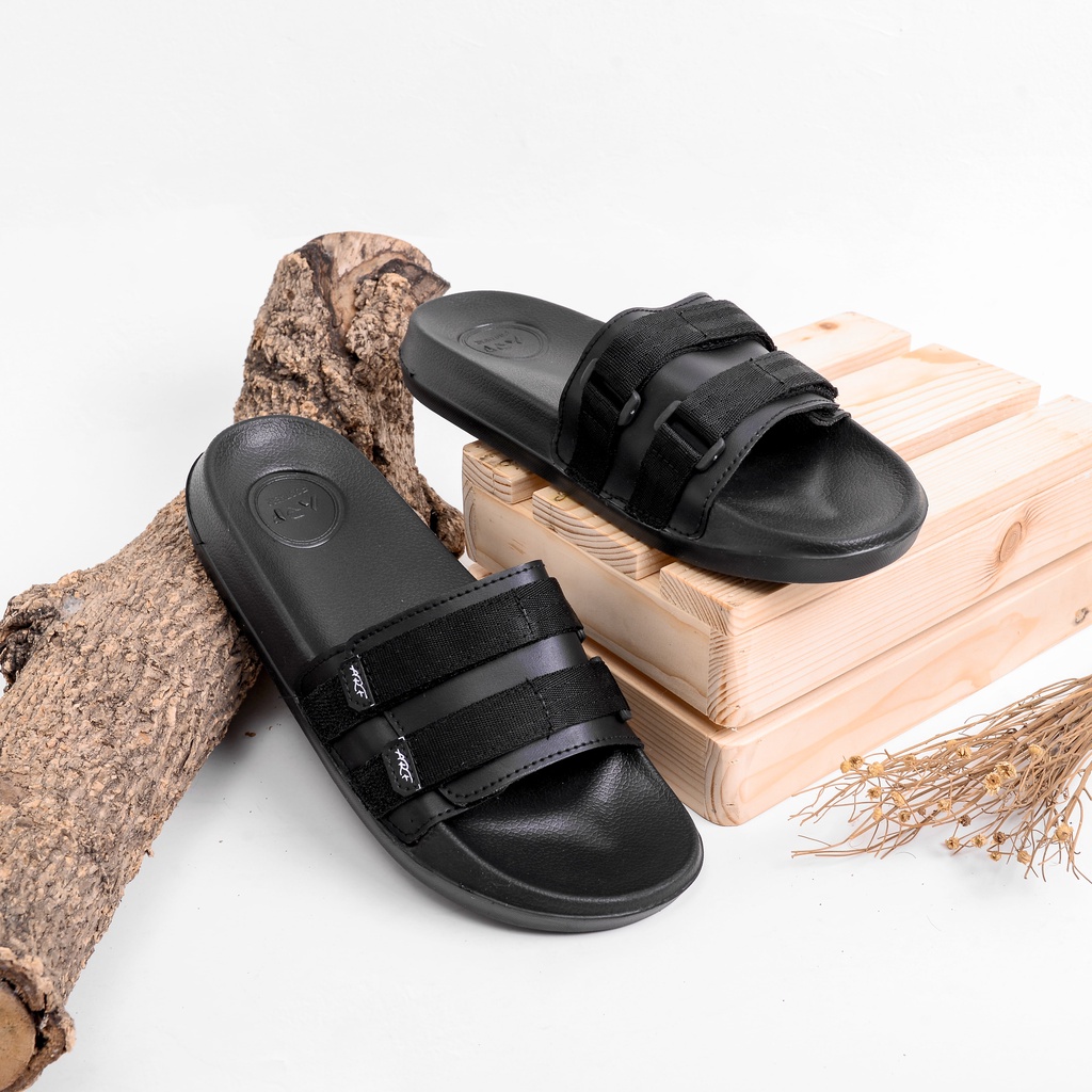 Pasto Black | Sandal Casual EVA Ringan Slop Santai Simple Pria Men Ori Sendal Footwear | ARF FORIND