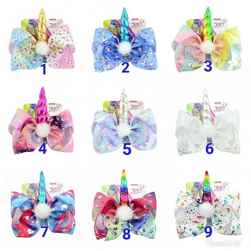 Jepit Rambut Pita Anak Perempuan Unicorn Ukuran 8" #36 Ikat Rambut Anak Cewek Unicorn