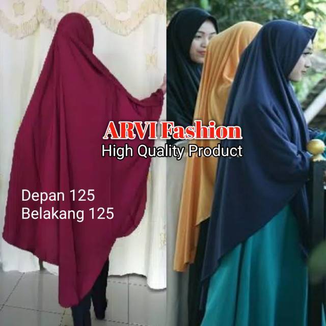 Jilbab Hijab Kerudung Instan Syari Khimar Bergo Hameeda Tali Serut Wolfis Pet Antem