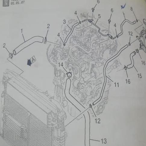 Selang Radiator Bawah Captiva Diesel Nfl