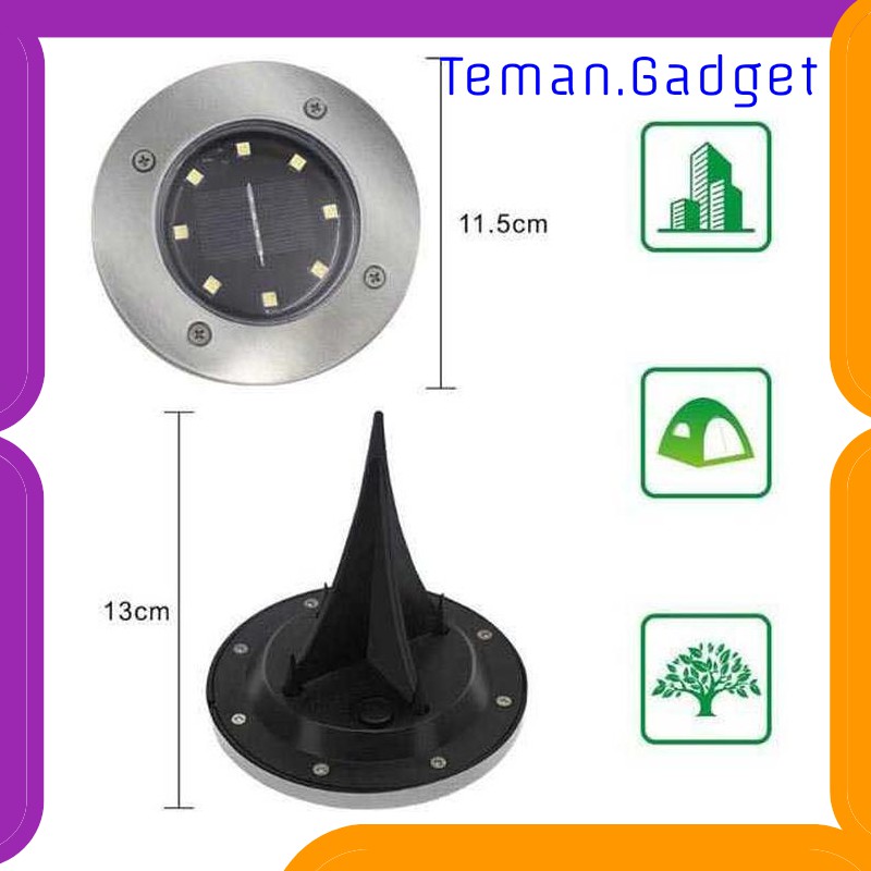 TG-DG077 TAFFLED LAMPU TANAM LED SOLAR OUTDOOR 8 LED WATERPROOF - CL-022