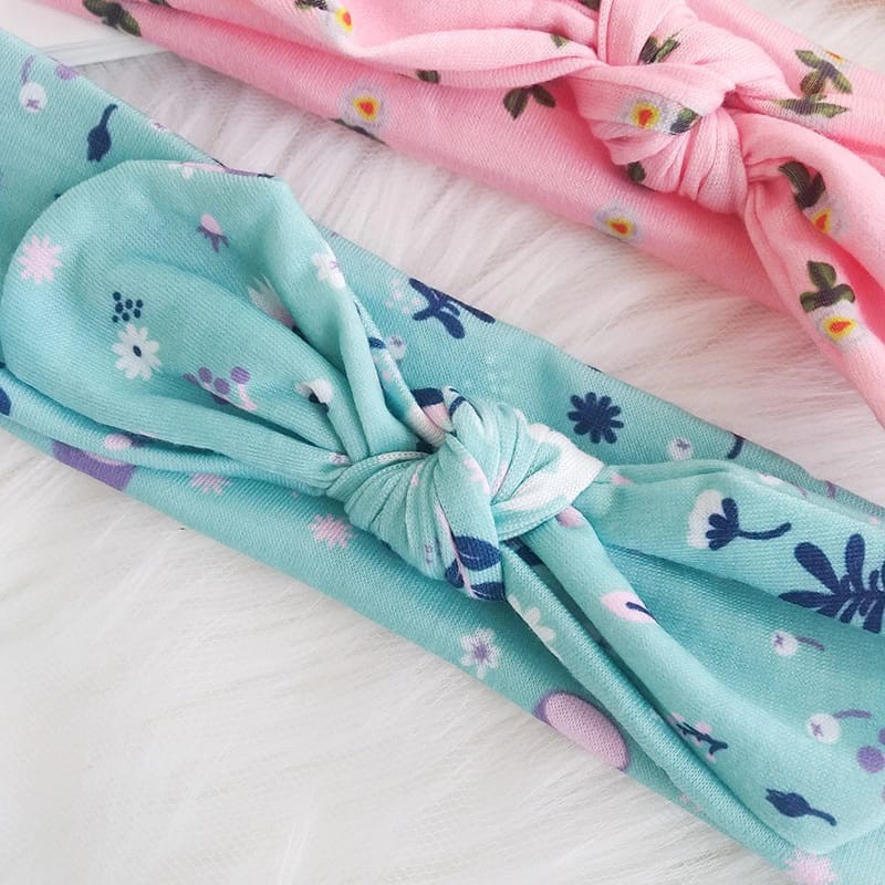 (Pimenova) Set Bandana 3 in 1 Bayi Baru Lahir Bando Bayi Perempuan  Bandana Newborn  Headband Set