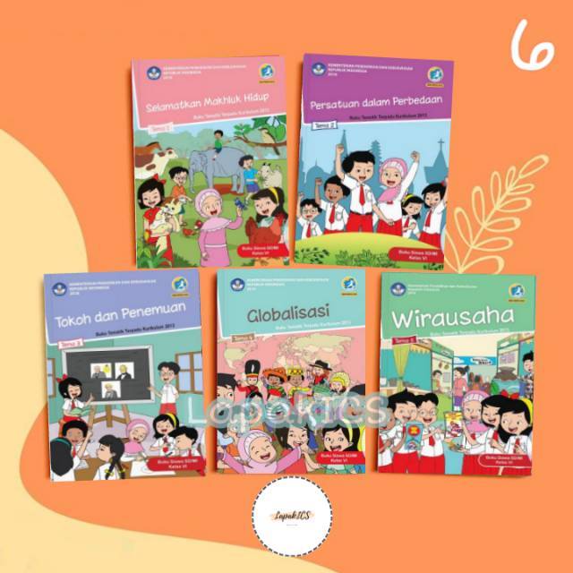 Paket Buku SD Kelas 6 Tematik Semester 1 Kurikulum 2013 Revisi 2017