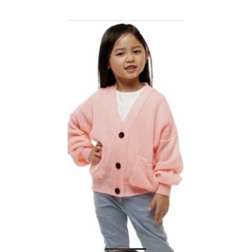 Sweater Cardigan rajut anak 1-7 tahun