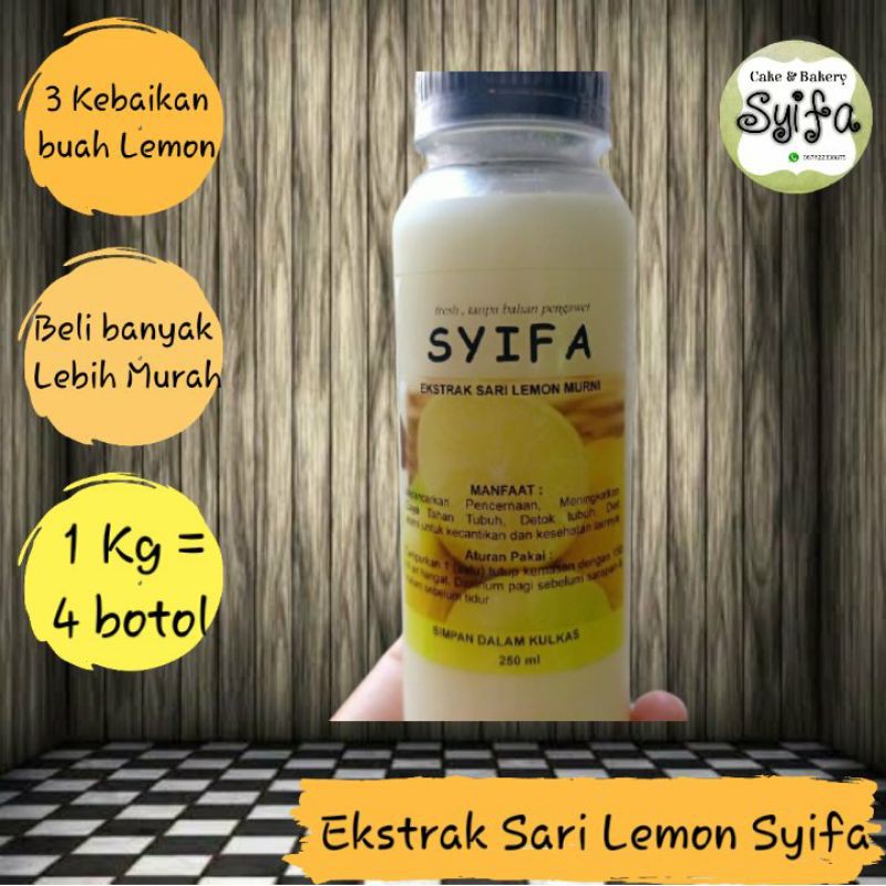

Ekstrak Sari Lemon Asli Murni Premium Kesehatan Syifa