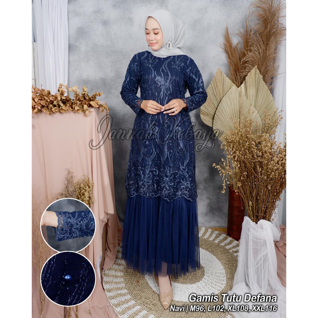 PROMO LONG GAMIS TUTU TULLE MUTIARA BORDIR / LONG GAMIS TULLE MUTIARA PESTA / GAMIS PESTA