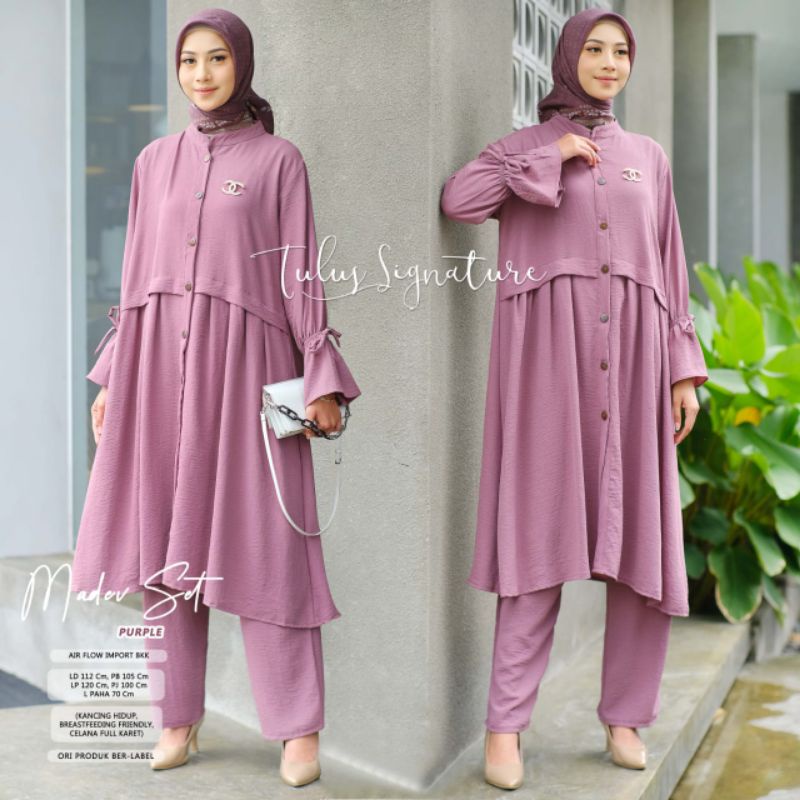 MADEV SET BY TULUS SIGNATURE (SET MUSLIMAH) Setelan OneSet premium airflow